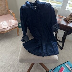 Banana Republic Navy Blue Mini Shirt Dress